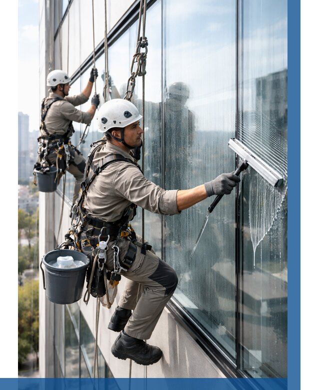 Мойка окон альпинистами в Сургуте от 4600 р. | ВЫСОТНИК-Срг