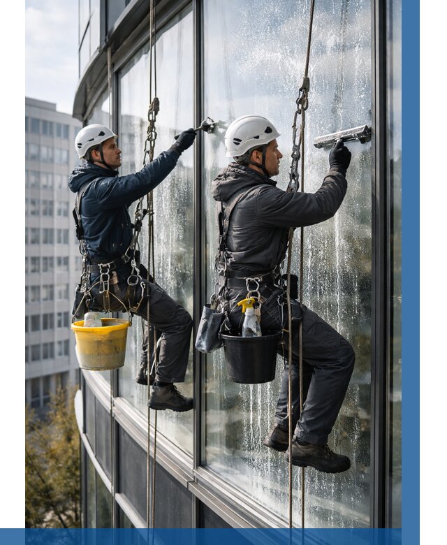 Мойка панорамных окон в Сургуте от 358 р. заказать у ВЫСОТНИК-Срг