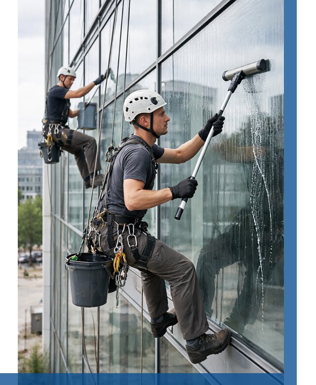 Мойка витражей альпинистами в Сургуте от 716 р. под ключ|ВЫСОТНИК-Срг