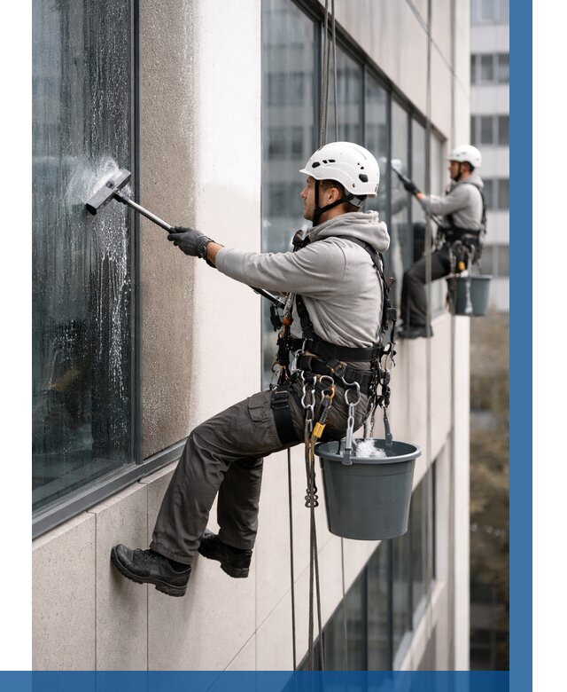 Мойка фасадов зданий в Сургуте под ключ от 358 р. | ВЫСОТНИК-Срг