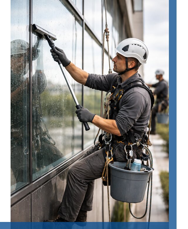 Мойка стеклянных фасадов в Сургуте от 204 р. | ВЫСОТНИК-Срг