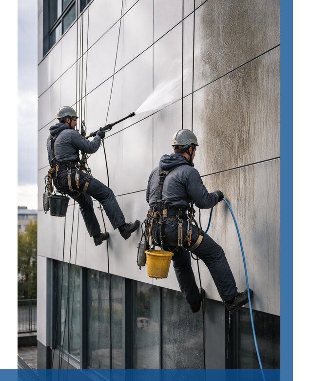 Мойка фасада из композита в Сургуте по цене от 307 р. | ВЫСОТНИК-Срг