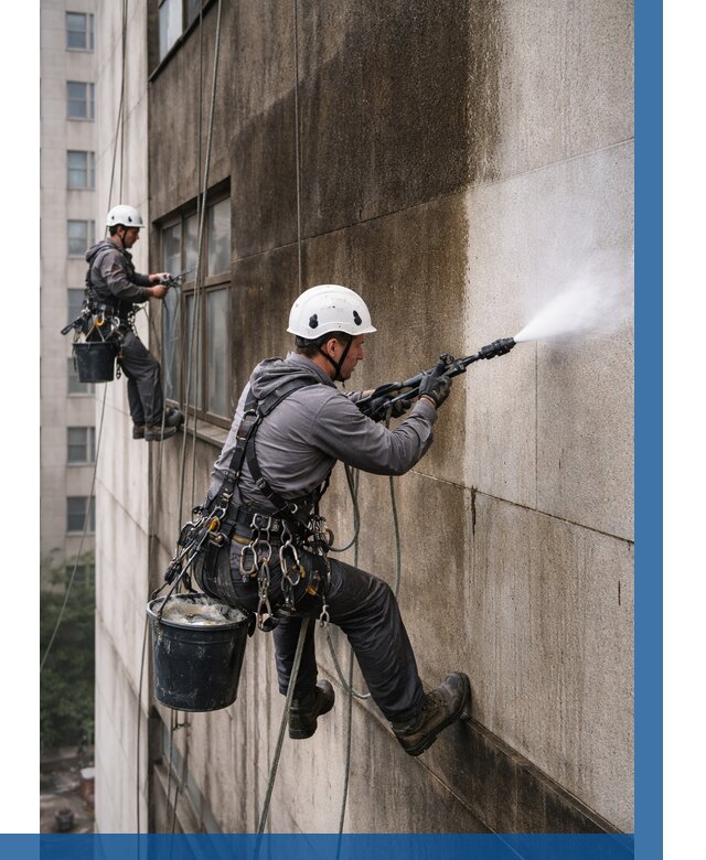 Очистка фасада от копоти в Сургуте от 256 р. | ВЫСОТНИК-Срг