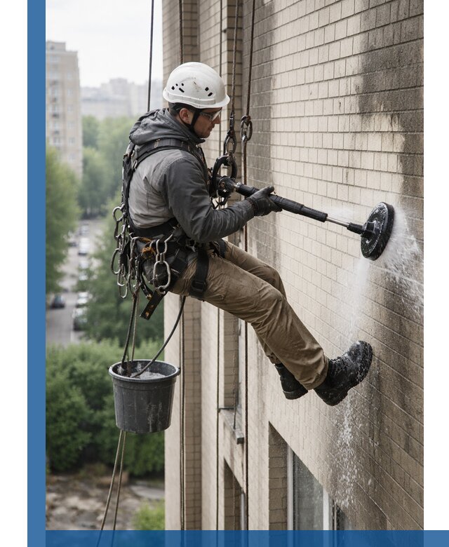 Очистка фасада от копоти в Сургуте профессионально и безопасно