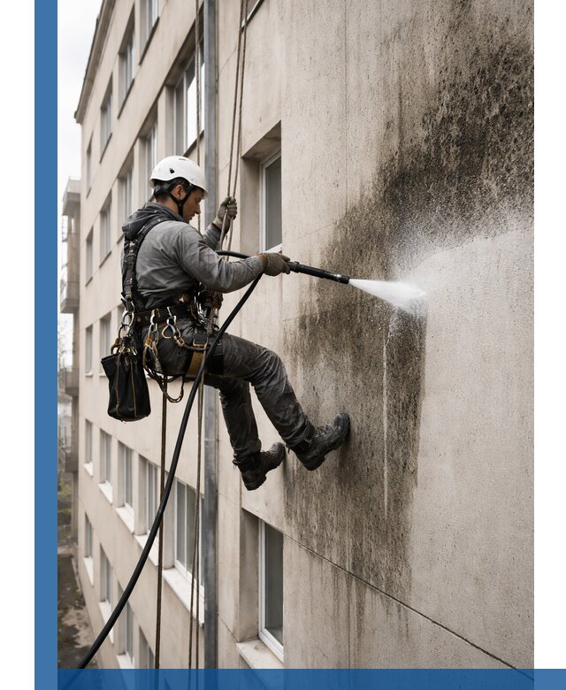 Профессиональная очистка фасадов от плесени в Сургуте