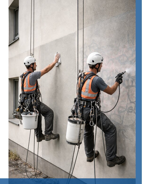 Антиграффити покрытие фасада в Сургуте от 613 р. | ВЫСОТНИК-Срг