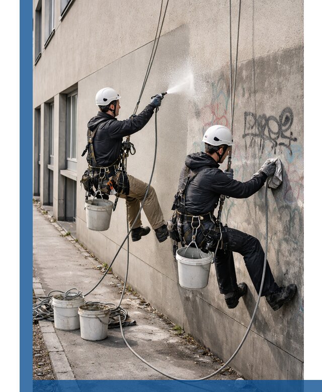 Антиграффити покрытие фасада с защитой от надписей в Сургуте