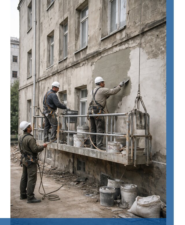 Капитальный ремонт фасада в Сургуте от 4293 р. | ВЫСОТНИК-Срг