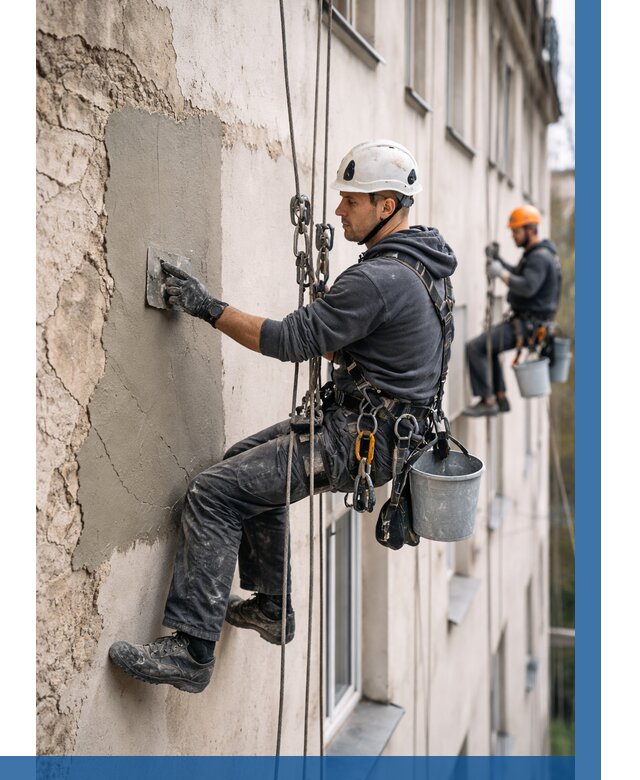 Восстановление штукатурки фасада в Сургуте от 1227 р. | ВЫСОТНИК-Срг