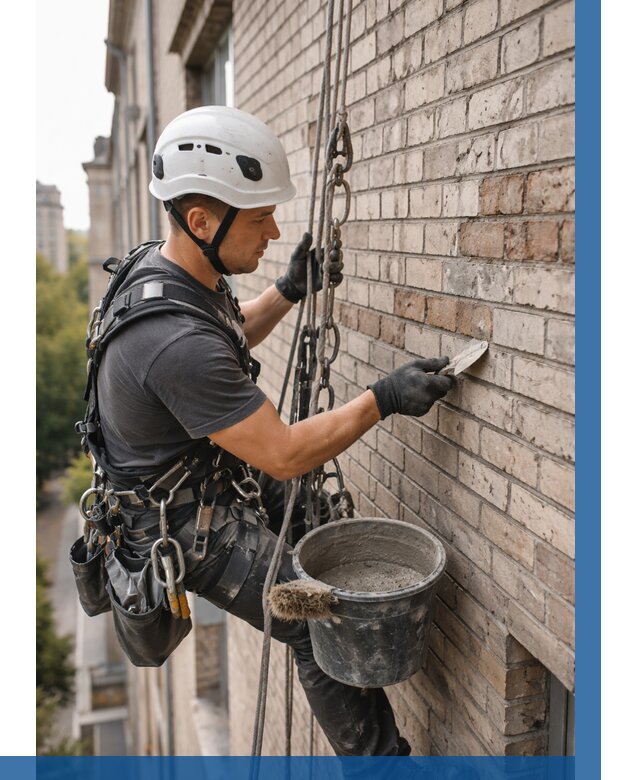 Ремонт кирпичной кладки фасада в Сургуте от 1840 р. | ВЫСОТНИК-Срг