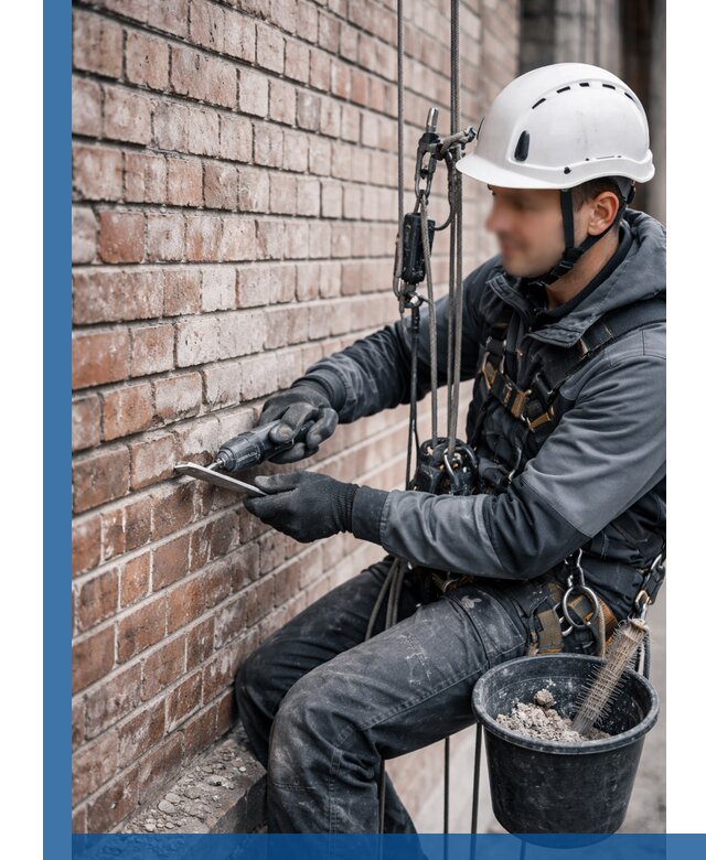 Расшивка кирпичных швов фасадов и стен, ремонт в Сургуте