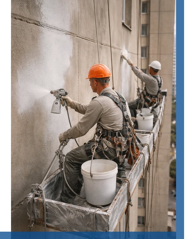 Грунтовка фасада на высоте в Сургуте от 123 р. | ВЫСОТНИК-Срг