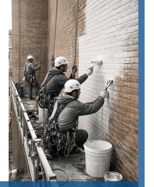 Покраска кирпичного фасада в Сургуте от 358 р. | ВЫСОТНИК-Срг