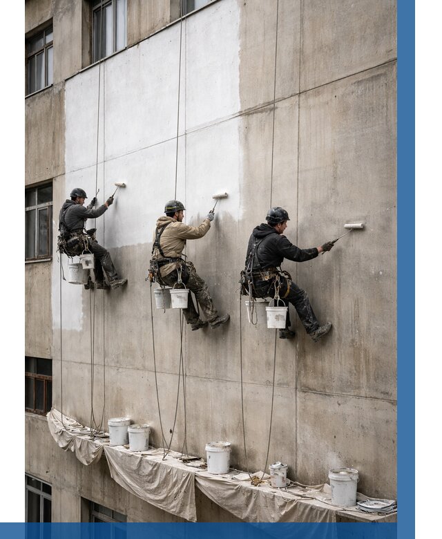 Покраска бетонного фасада в Сургуте от 358 р за м2 | ВЫСОТНИК-Срг