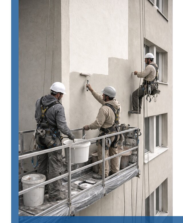 Покраска оштукатуренного фасада в Сургуте под ключ с гарантией