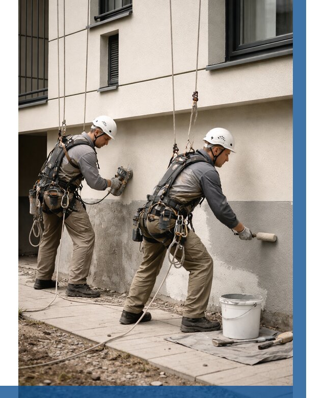 Окраска цоколя здания в Сургуте от 460 р. под ключ | ВЫСОТНИК-Срг