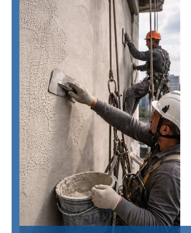 Декоративная штукатурка фасада с утеплением и защитой в Сургуте