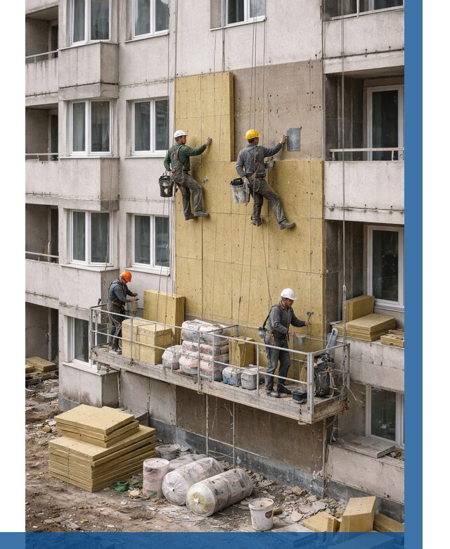 Утепление фасада минватой в Сургуте от 1533 р. | ВЫСОТНИК-Срг