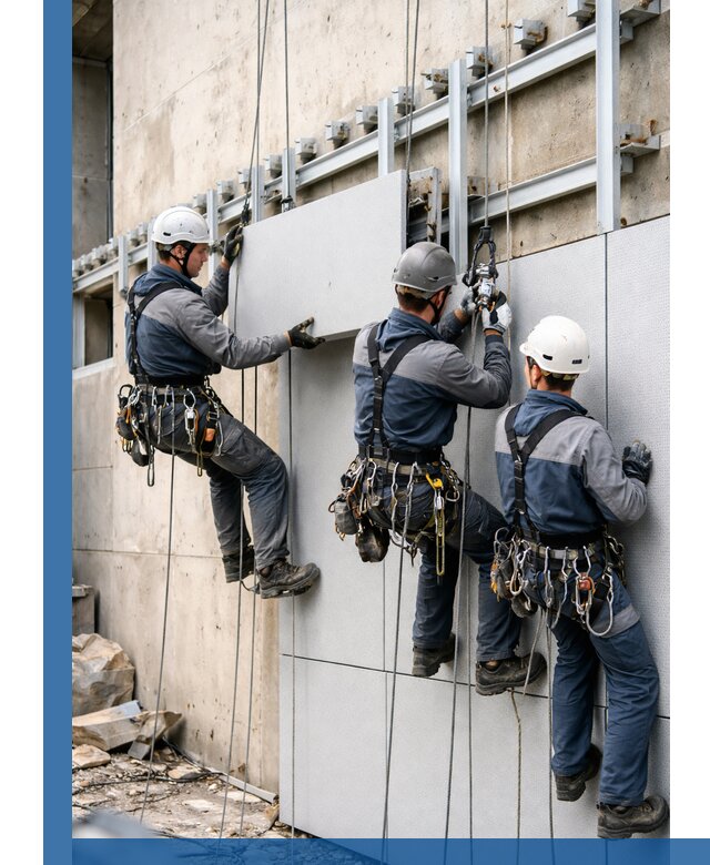 Монтаж вентилируемого фасада в Сургуте под ключ с гарантией качества