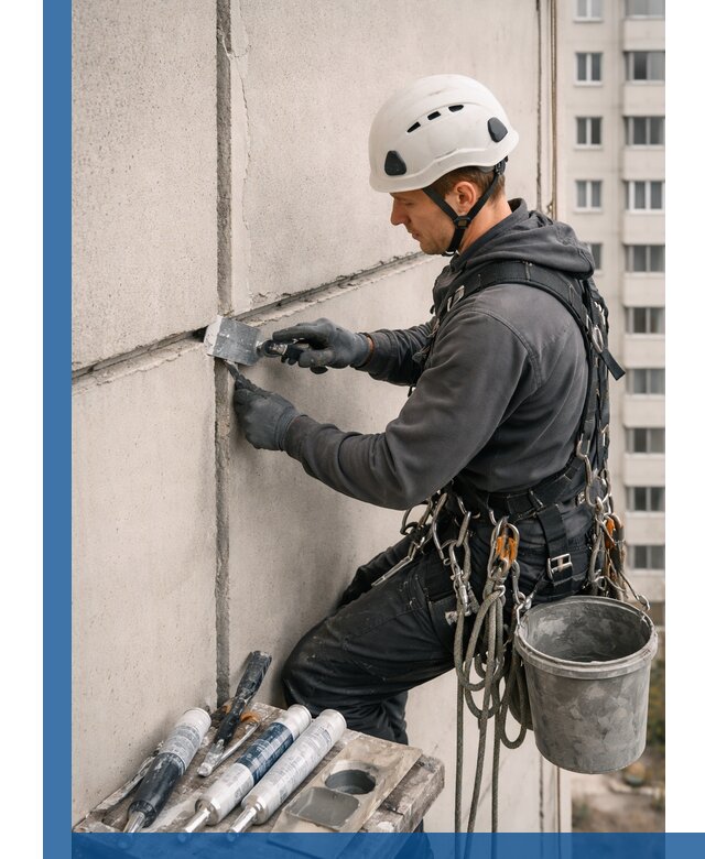 Ремонт межпанельных швов в Сургуте герметизация и восстановление