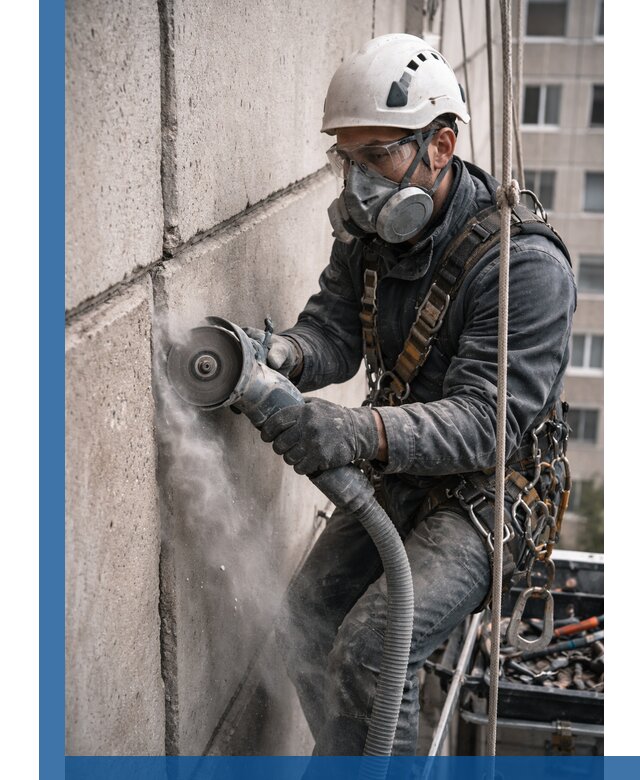 Штробление межпанельных швов в Сургуте качественно и быстро