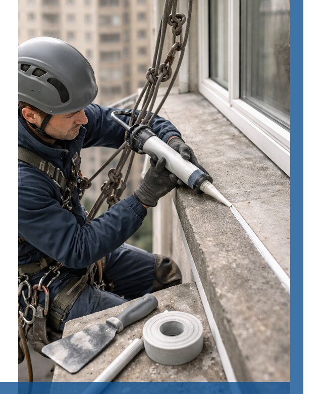 Герметизация балконного козырька в Сургуте от 4600 р. | ВЫСОТНИК-Срг