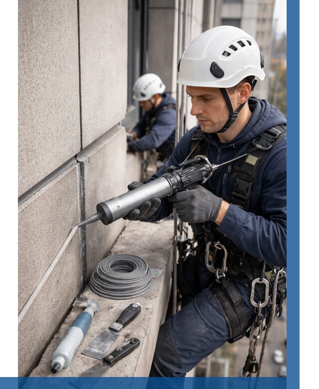 Герметизация деформационных швов фасада в Сургуте от 716 | ВЫСОТНИК-Срг