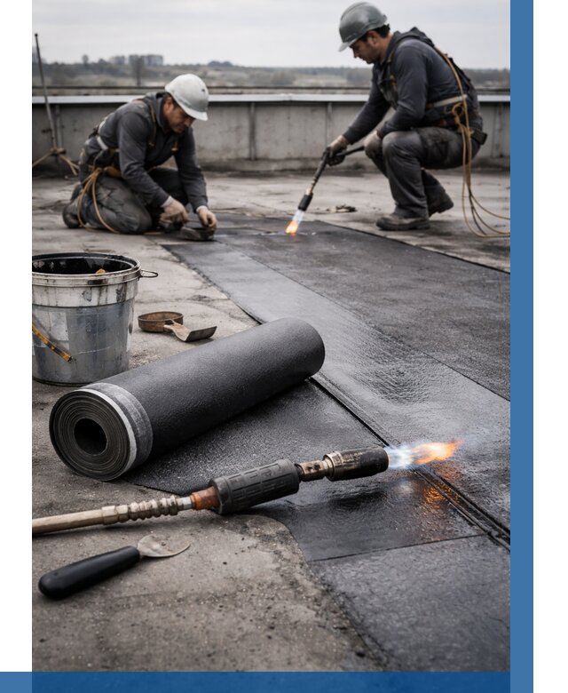 Ремонт рулонной кровли в Сургуте от 664 р. | ВЫСОТНИК-Срг