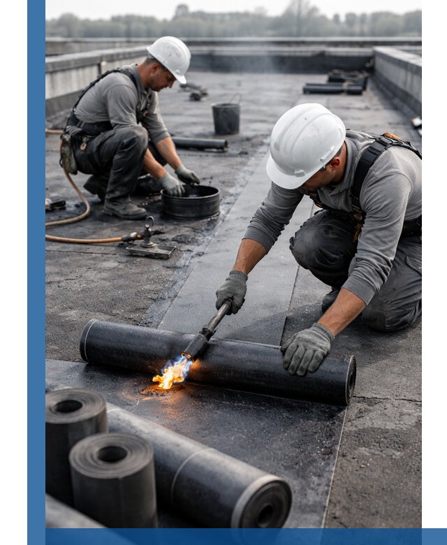 Ремонт рулонной кровли в Сургуте герметизация и восстановление