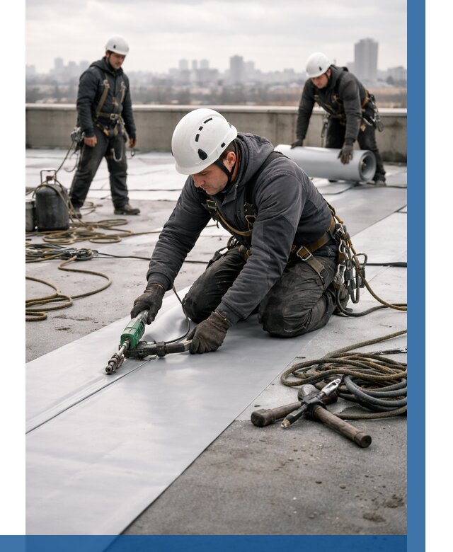 Ремонт мембранной кровли в Сургуте от 1840 р./м2 | ВЫСОТНИК-Срг