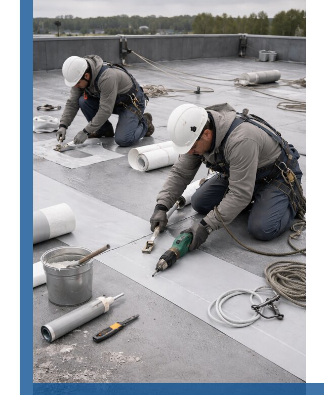 Ремонт мембранной кровли в Сургуте качественно и с гарантией