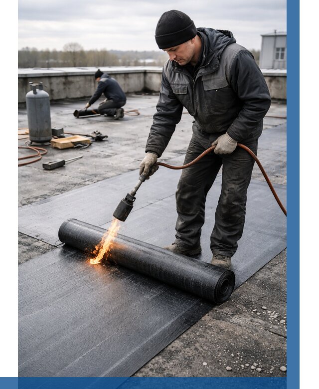 Ремонт наплавляемой кровли в Сургуте от 716 р. | ВЫСОТНИК-Срг