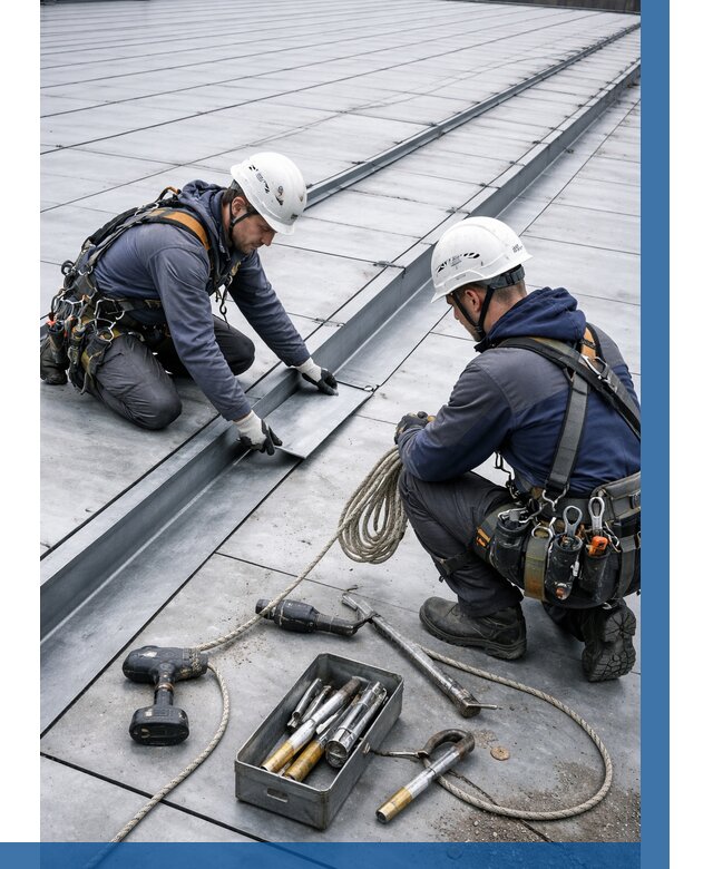 Ремонт фальцевой кровли в Сургуте от 716 р. | ВЫСОТНИК-Срг