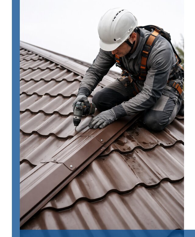 Ремонт металлочерепицы на крыше в Сургуте профессионально