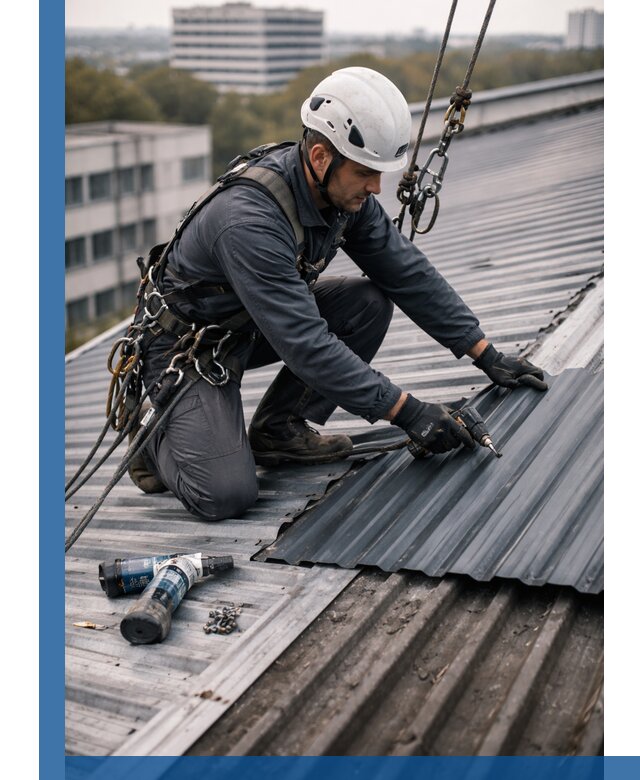 Ремонт профнастила на кровле в Сургуте, работы под ключ