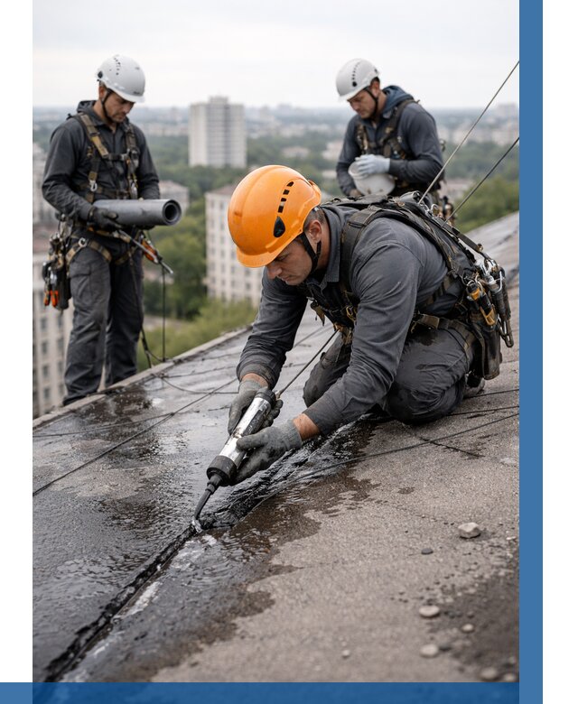 Устранение протечек кровли в Сургуте от 12266 р. | ВЫСОТНИК-Срг