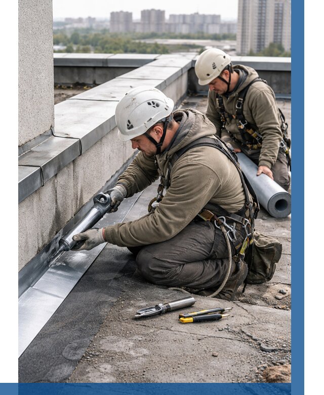 Ремонт кровельных примыканий в Сургуте от 1227 р. | ВЫСОТНИК-Срг
