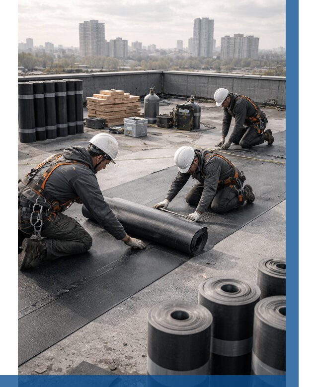 Монтаж мягкой кровли под ключ в Сургуте от 460 р. | ВЫСОТНИК-Срг