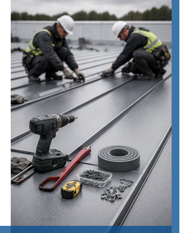 Монтаж фальцевой кровли в Сургуте от 1840 р. | ВЫСОТНИК-Срг