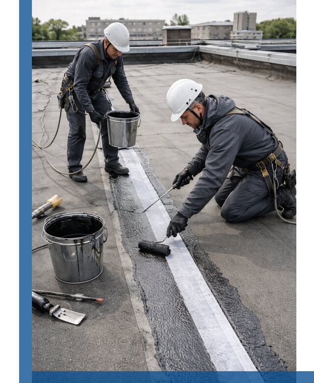 Гидроизоляция кровли мастикой в Сургуте надежная защита