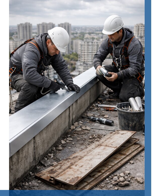 Замена парапетных крышек под ключ в Сургуте от 1227 р. | ВЫСОТНИК-Срг