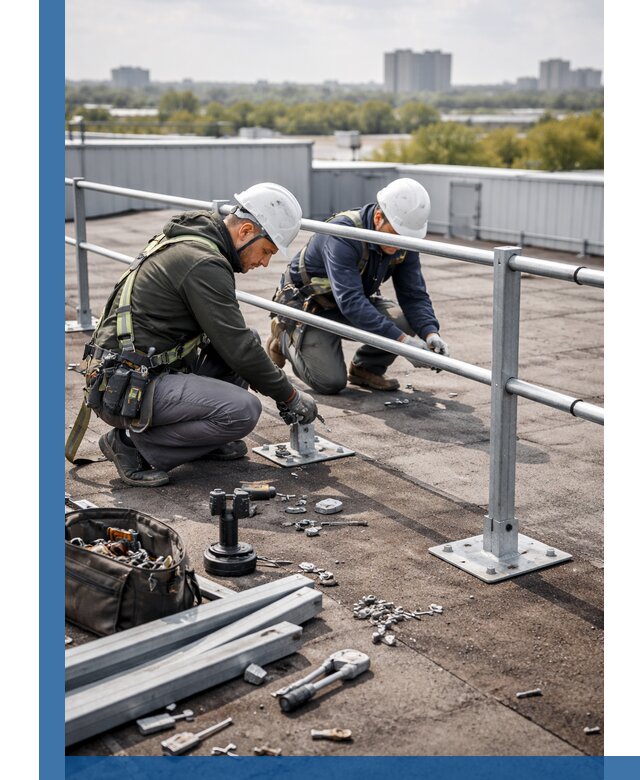 Монтаж кровельного ограждения в Сургуте под ключ с гарантией