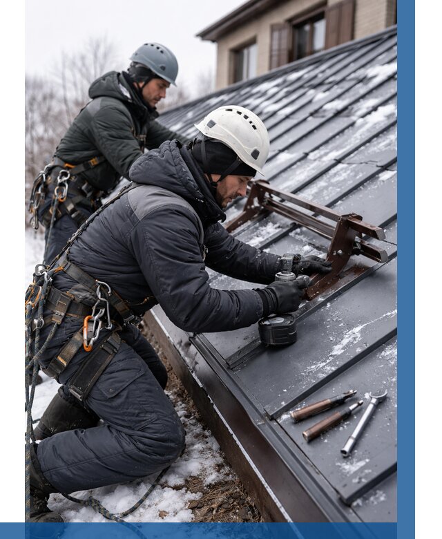 Монтаж снегозадержателей в Сургуте от 460 р. | ВЫСОТНИК-Срг