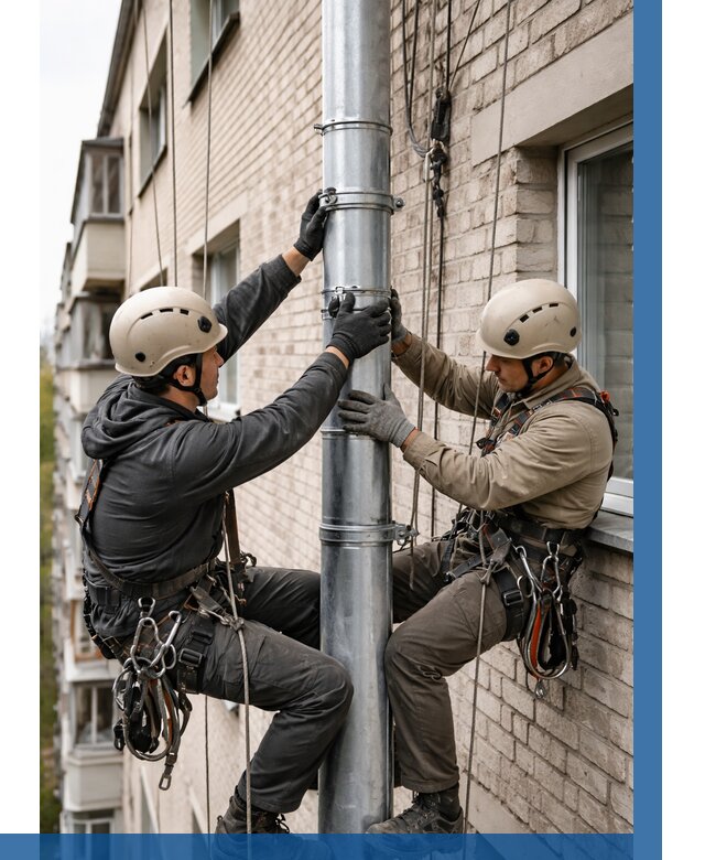 Замена водосточных труб в Сургуте от 6644 р. | ВЫСОТНИК-Срг