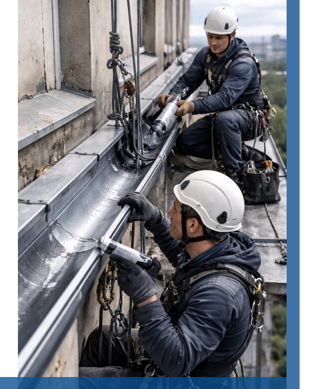 Ремонт водосточных желобов в Сургуте от 6644 р. | ВЫСОТНИК-Срг