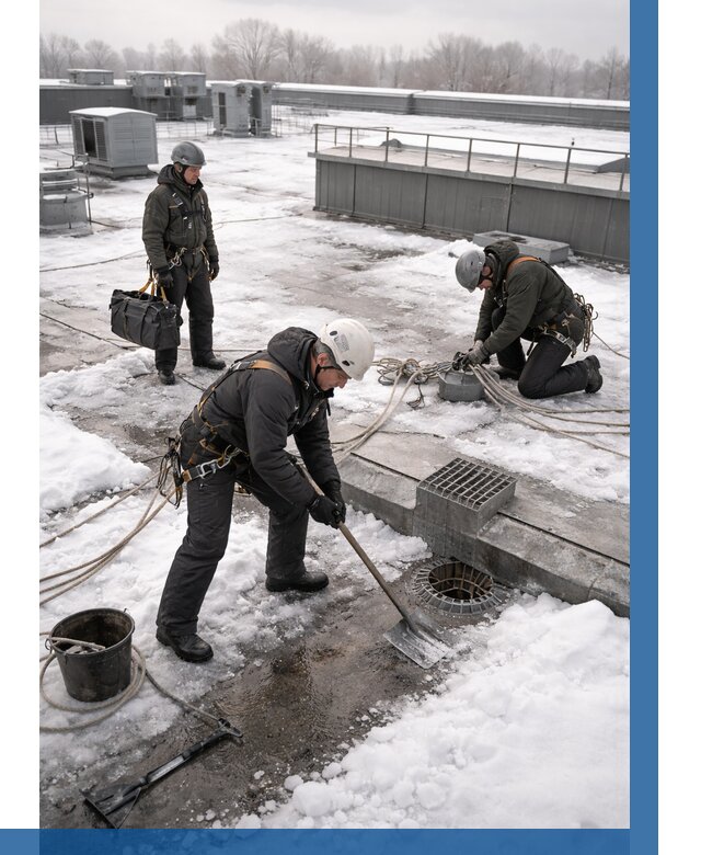 Абонентское обслуживание кровли зимой в Сургуте от 8178 р. | ВЫСОТНИК-Срг