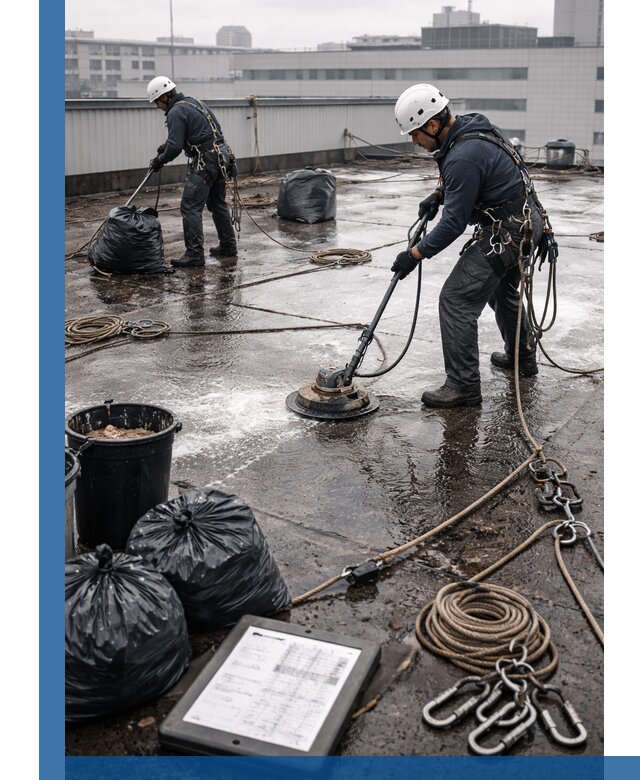 Плановая очистка кровли по графику в Сургуте для безопасности