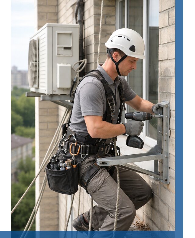 Установка кронштейнов кондиционера в Сургуте от 3578 р. | ВЫСОТНИК-Срг