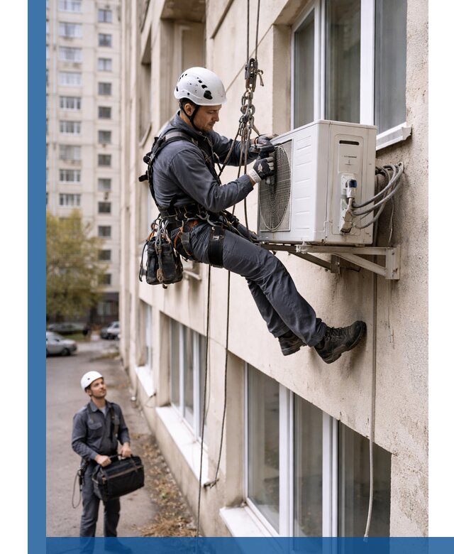 Демонтаж внешнего блока кондиционера в Сургуте профессионально