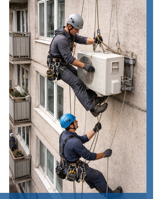 Перенос внешнего блока кондиционера в Сургуте от 9200 р.| ВЫСОТНИК-Срг